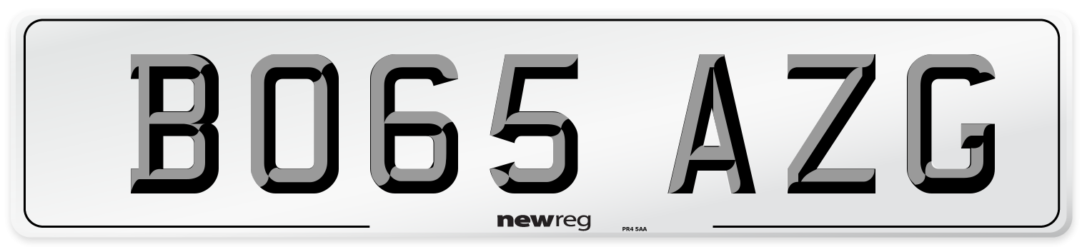 BO65 AZG Number Plate from New Reg